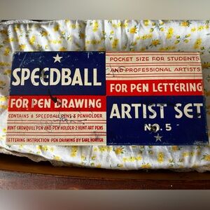 Vintage Speedball Artist Set for Pen Drawing